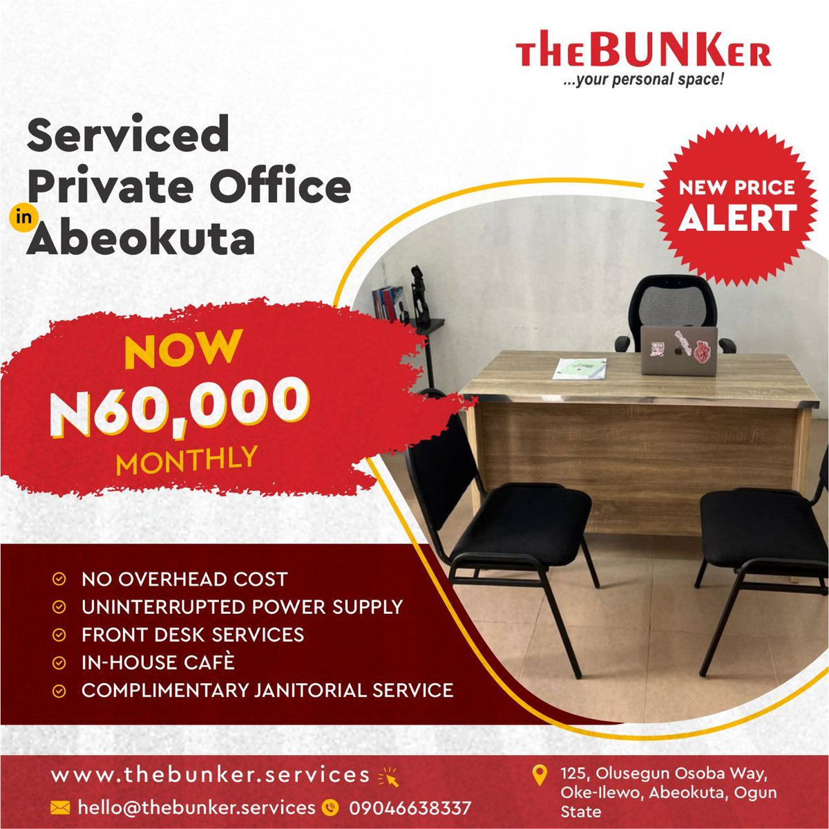 omolasotolu's tweet photo. Ask me for more details. #coworkspace #abk #hamton #abeokutacoworkspace #De9jaSpiritTalentHunt #BeYou #privatesales #UPDATE https://t.co/5yC36pzY6D