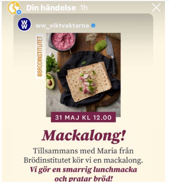 Ta del av när vi dödar matmyter tillsammans med @ww_viktvaktarna idag tisdag kl 12-1230 på lNSTA LIVE <a href="/brodinstitutet/">Brödinstitutet</a>