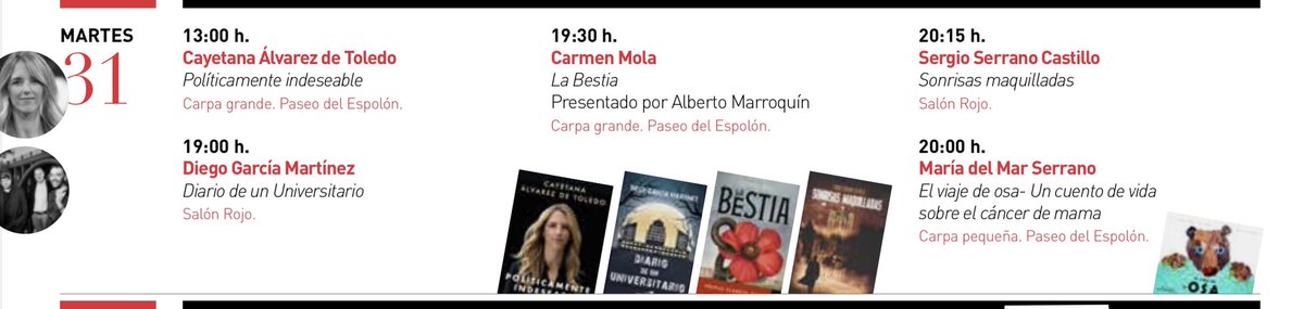 Hoy, martes 31 de mayo a las 20:15 horas, tendrá lugar la presentación de 'Sonrisas maquilladas' en el Salón Rojo del Teatro Principal de Burgos.

Es un lujo estar presente en la #Feria del #Libro de #Burgos y compartir cartel con grandes #autores. 📚🖋

#sonrisasmaquilladas