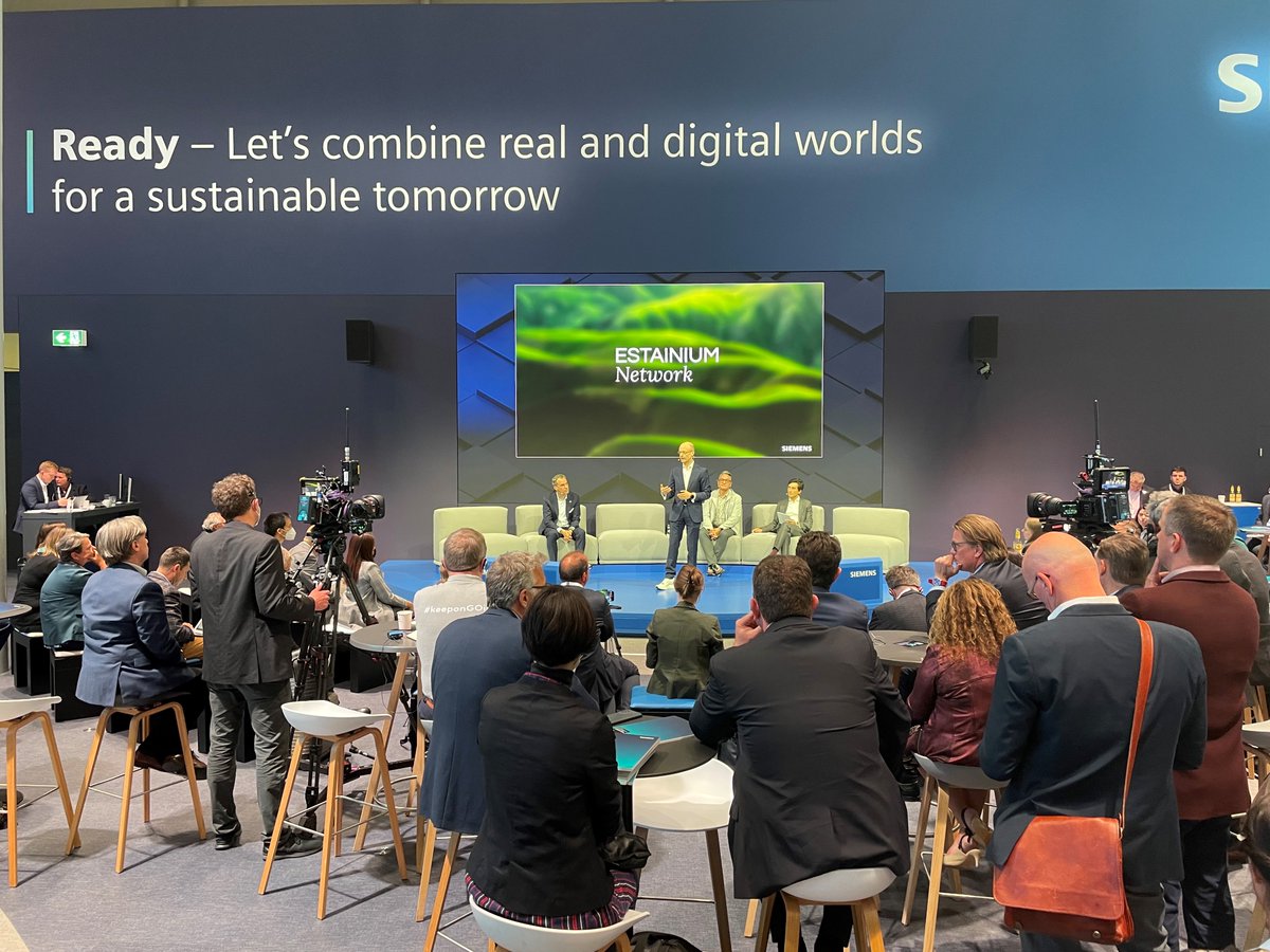 We helped launch #Estainium to shape the #SustainableIndustry of the future with <a href="/Siemens/">Siemens</a>. Togehter with <a href="/NeikeCedrik/">Cedrik Neike</a> <a href="/beitgugb/">Dr. Gunter Beitinger</a> we presented at <a href="/hannover_messe/">HANNOVER MESSE</a>  that 14 partners will accelerate #decarbonization ensuring #sustainability in value chains. estainium.eco/en/