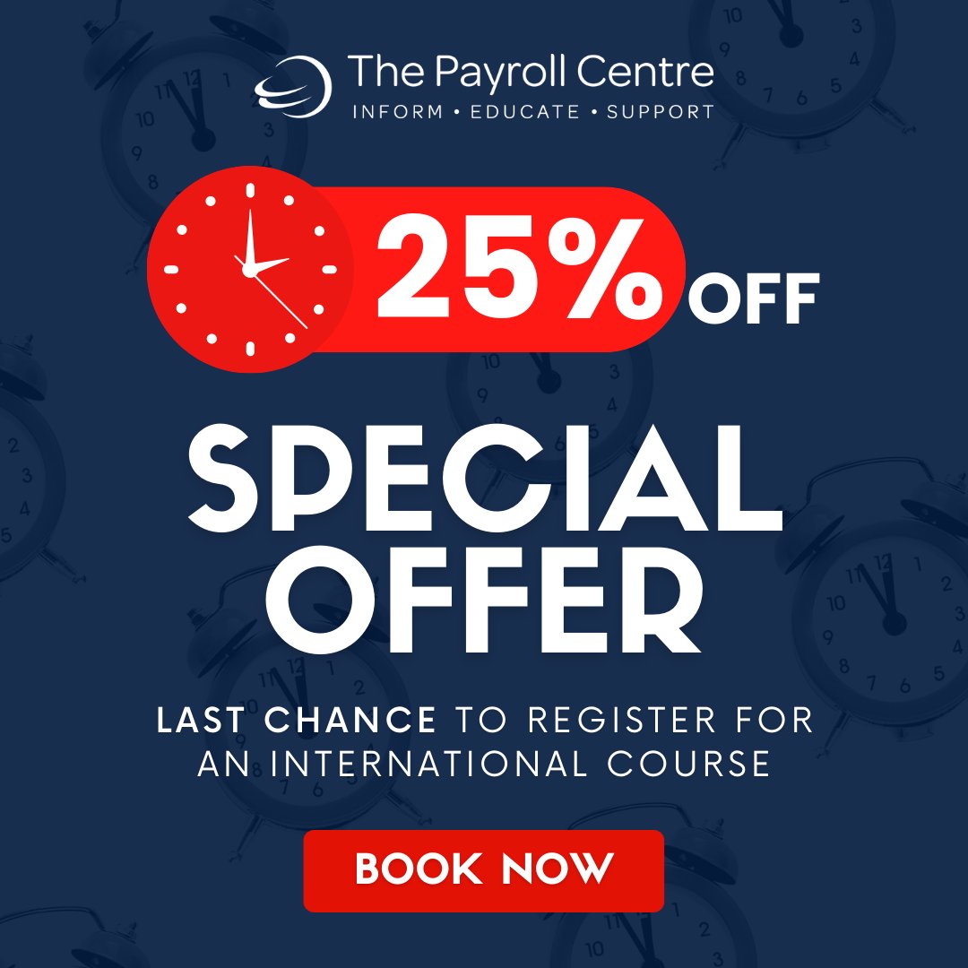 💥 LAST CHANCE TO SAVE 💥

Today is your last chance to redeem 25% OFF International Courses 🌍

Head to our website to browse through our Courses and get in touch! hubs.li/Q01cqGD80

#internationalcourses #payrollinsight #payroll #payrollservices #payrollmanagement