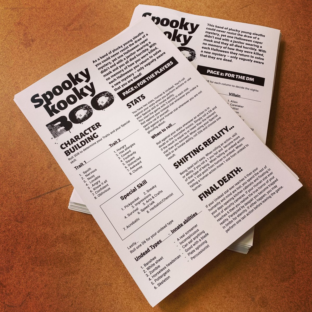 If you like Scooby-Doo, Honey Heist and rules light rpgs, I have a limited number of Alpha copies of Spooky Kooky Boo to hand out at <a href="/UKGamesExpo/">UK Games Expo</a> All I ask in return is a little feedback 😁👻 Spread the word x