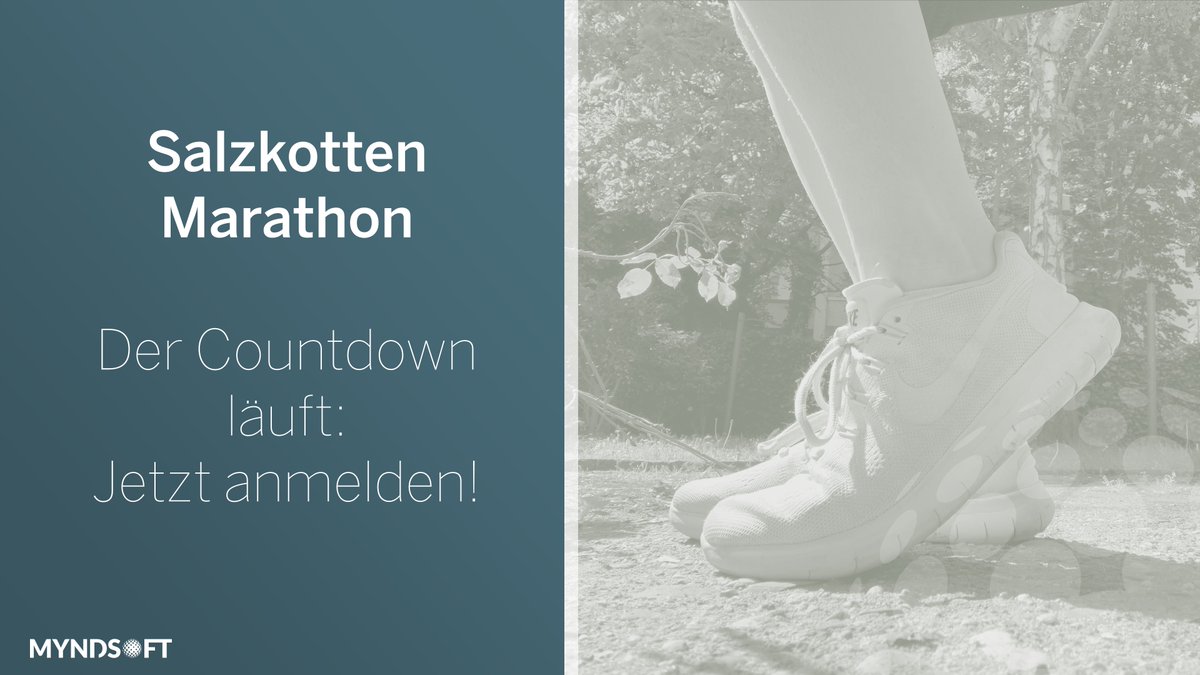 +++ Der Countdown läuft: Jetzt anmelden +++

Bald geht es los! Am besten sichern Sie sich direkt einen Startplatz für den 13. Salzkotten Marathon.
Und auch dieses Jahr sind wir wieder dabei - als Sponsor und Teilnehmer. 
Mehr Informationen und Anmeldung: salzkotten-marathon.de