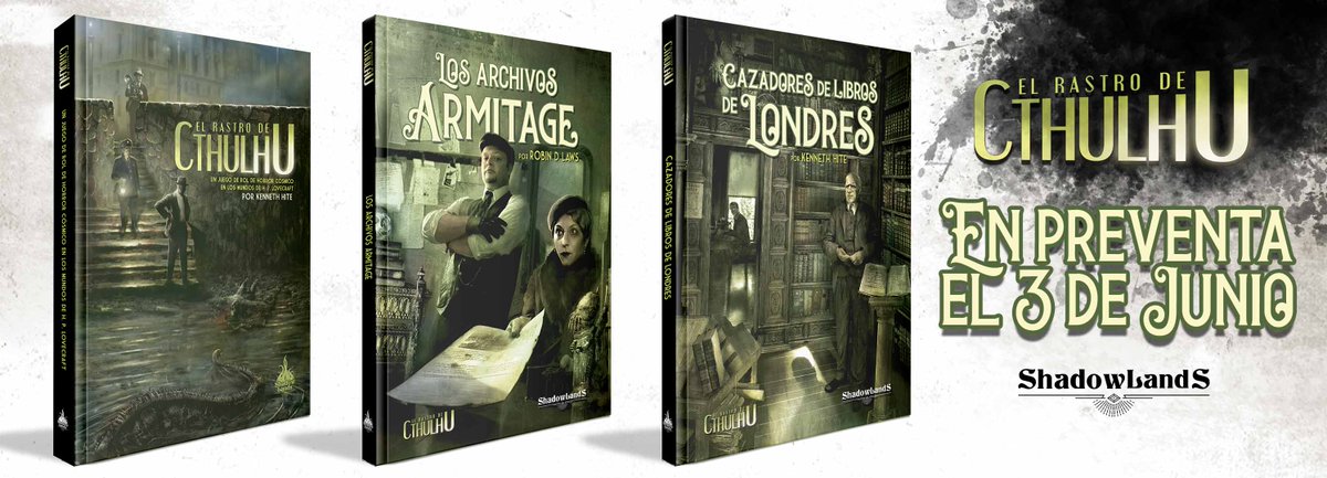 Shadowlandsed's tweet photo. Los envíos solo se realizarán en territorio español, incluyendo Península y Baleares. 

¡Suerte!

Este viernes, vuelve #ElRastroDeCthulhu. 
https://t.co/2ppQjx8mfb https://t.co/PqjdkXkbtm