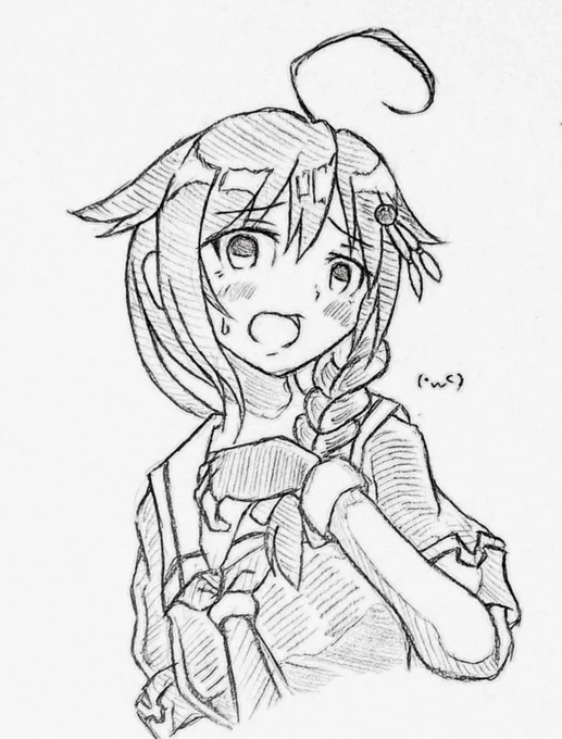 ラフ→ラフ修正→線画→下塗り 