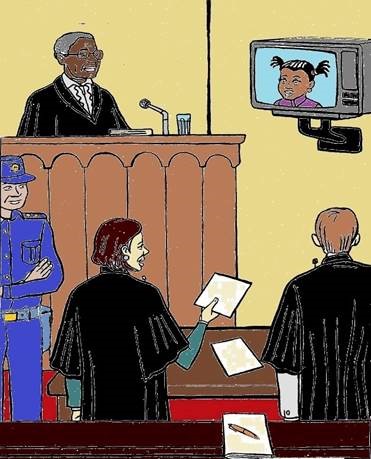 SAPoliceService's tweet image. #sapsHQ #childprotectionweek2022 How do children testify in court? A child witness gives evidence in a room separate from the courtroom. The child can neither see nor hear the accused or anyone from the courtroom. 
justice.gov.za/brochure/1999_…