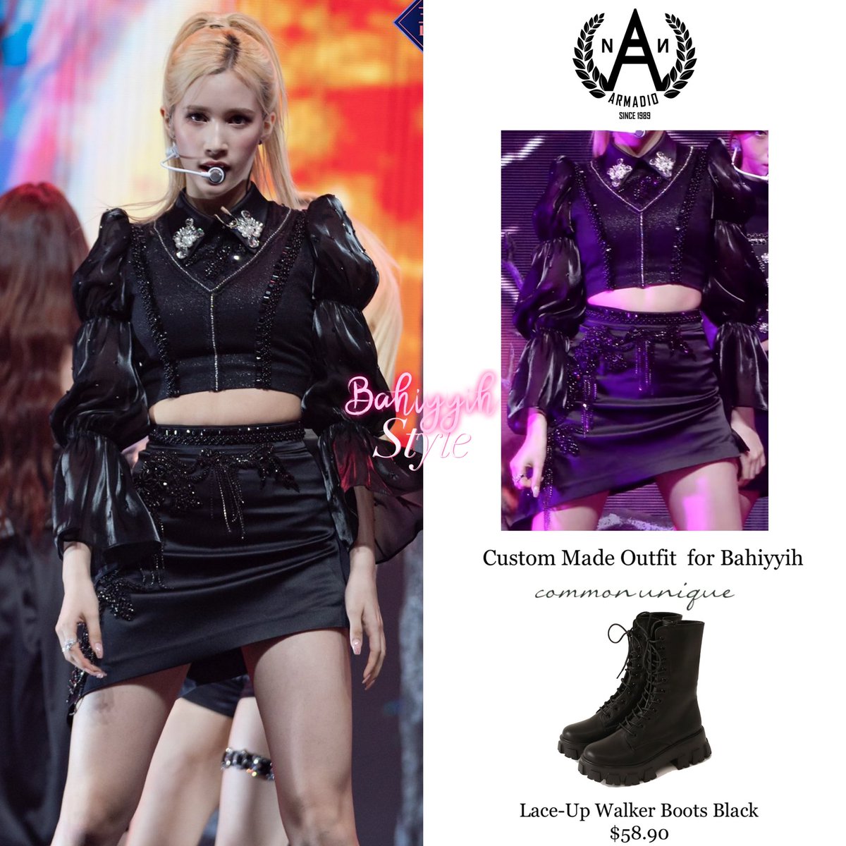 hiyyihstyle's tweet photo. 220519 ~ Queendom2 Ep.8 “The boys” performance

💌 #ann_armadio Costume Made Outfit for Bahiyyih (n/a)
💌 #commonunique Lace-Up Walker Boots Black ($58.90)

#휴닝바히에 #HUENING_BAHIYYIH #Kep1er #케플러 https://t.co/Bm7kbSopUI