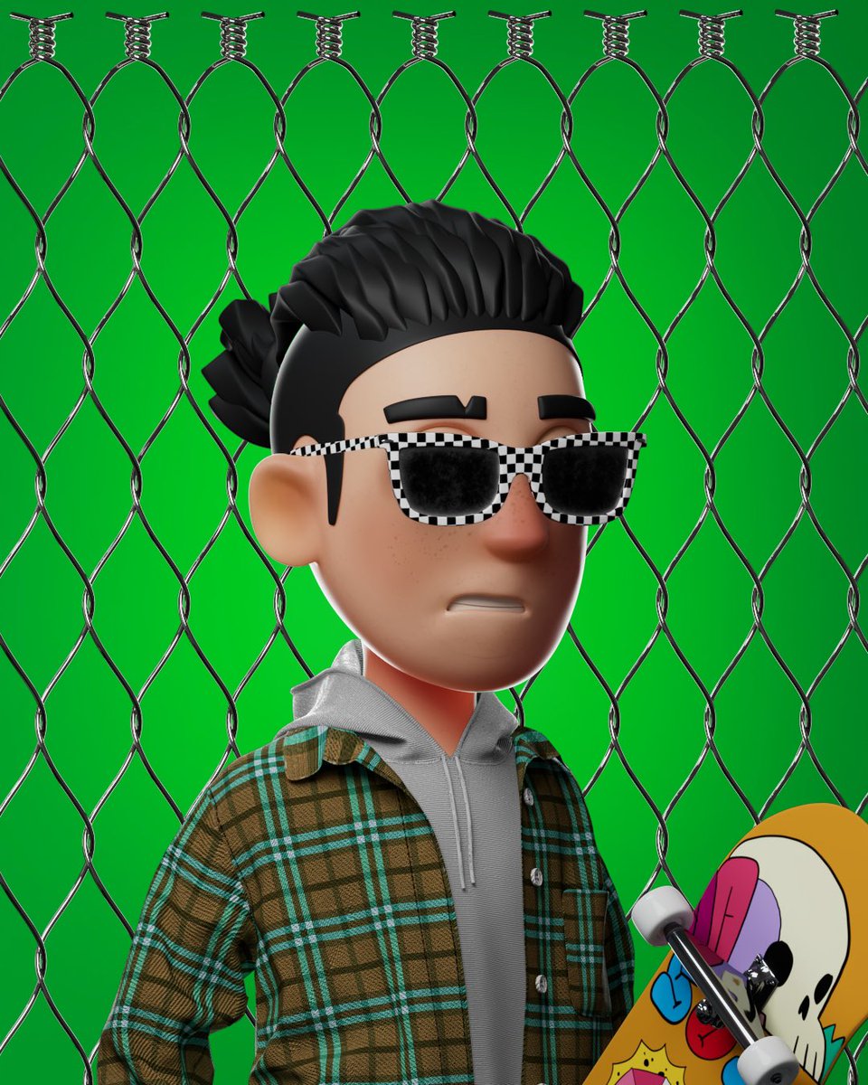 BOY spotted wear ska-print sunglass, maybe he likes to listen to Reel Big Fish 👀

#5050Skateverse #NFT #NFTCommunity