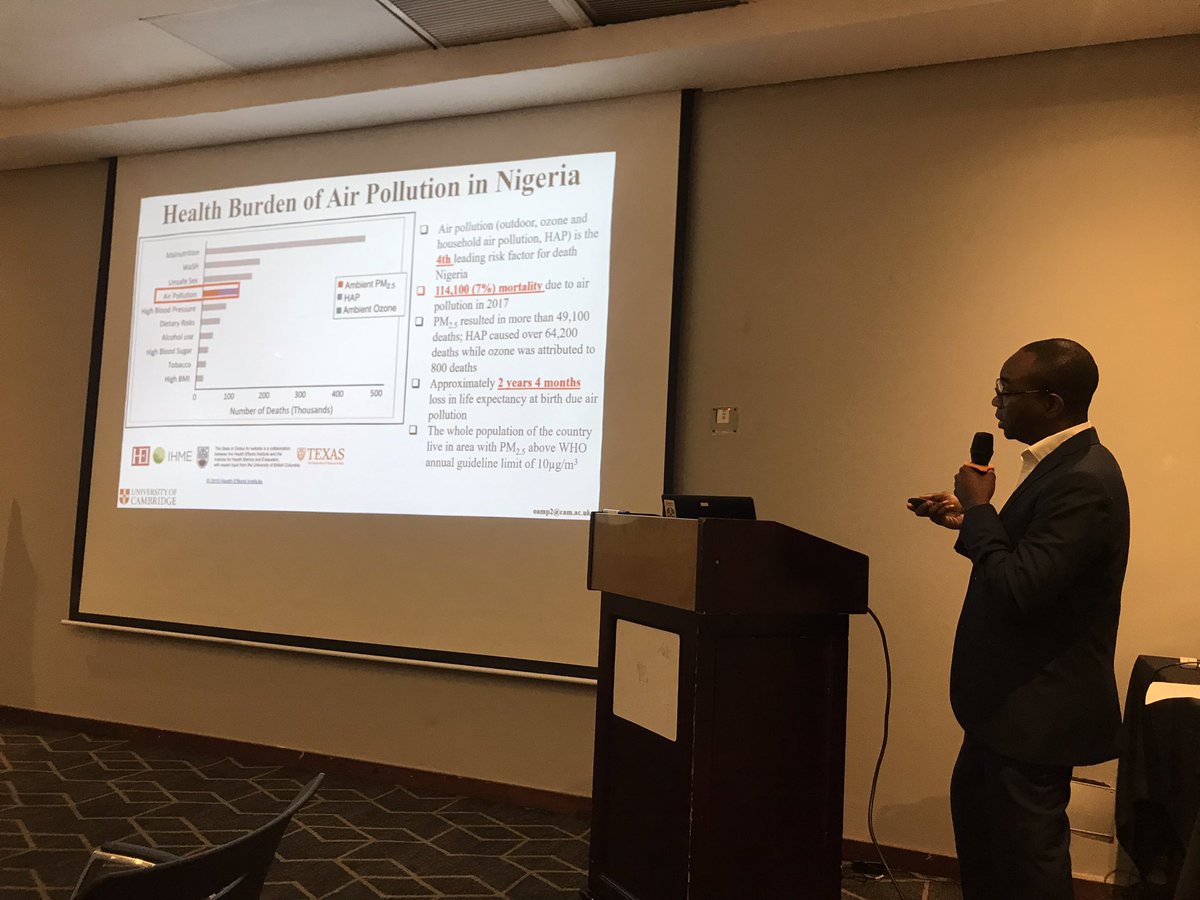 alphactivity's tweet photo. Next up we are sharing findings from #AirPollution monitoring over 12 months in Lagos public space and how/why it matters for #physicalactivity and health https://t.co/lmYypSu4ZG