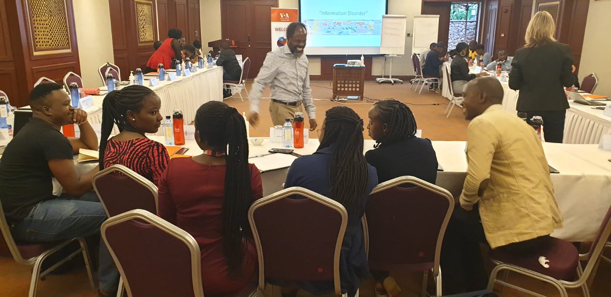 juliaowino's tweet photo. Fact Checking Training; Spotting misinformation &amp; disinformation during elections. 
Thank you @lesleywroughton &amp; Cris Chinaka for sharing your expertise with  our team. @USAGMgov and @VOANews we look forward to more sessions. #skilldevelopment #factchecking #Training https://t.co/STF0hy6vyS