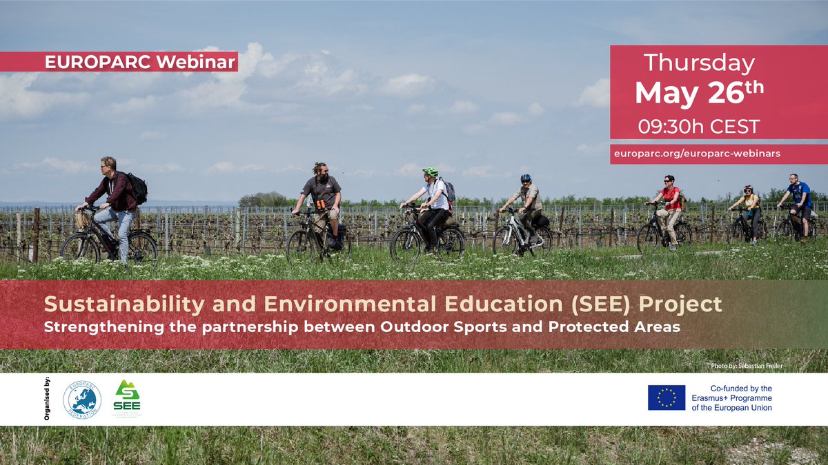 EUROPARC's tweet photo. 🚵💚🌳In case you have missed our @SEE_Project_EU webinar about Strengthening the partnership between Outdoor Sports and Protected Areas, you'll be able to see its outcomes here: https://t.co/244dc6pfFn #natureconservation #education #SEEproject #SEEOutdoorChange #TCoYT https://t.co/h0F0BpODog