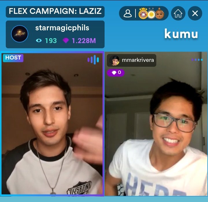 MarkMallowsOFC's tweet photo. @mmarkrivera supporting his friend @LazizRustamoov now on kumu for Star Magic Flex Campaign!

Watch and support here:
https://t.co/Y3aNUKbfCt https://t.co/b8ZxwGzbe1