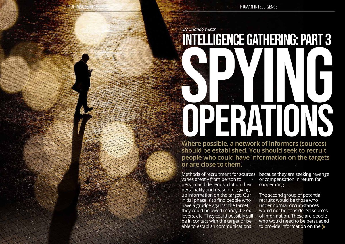artfulgypzy's tweet photo. Many Thanks to the @CircuitMagazine for publishing my article on “Spying Operations” in their latest issue Subscribe @ https://t.co/WVTYJy3jnD
#publishing #closeprotection #writer #police #bodyguard #bodyguards #intelligence #HUMIT #spy #spying #crime #security #management https://t.co/LcPkwRjith