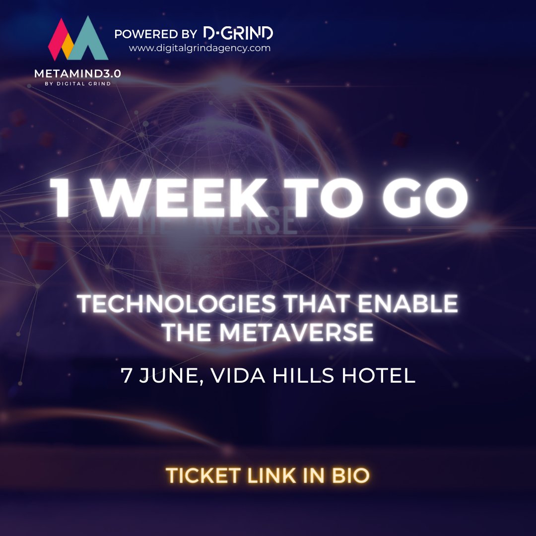 MetaMind3_0's tweet photo. JOIN OUR IN PERSON EVENT IN DUBAI NEXT WEEK...
Technologies that enable the metaverse
7 JUNE 18:00 - 21:00 | Vida Hills Hotel, Emirates Hills

https://t.co/1xJBexhZhY

#Metaverse #Web3 #NFT #technology #DigitalTransformation #Future #Dubai #Innovation #change #Events #inperson https://t.co/uKFBURApHM