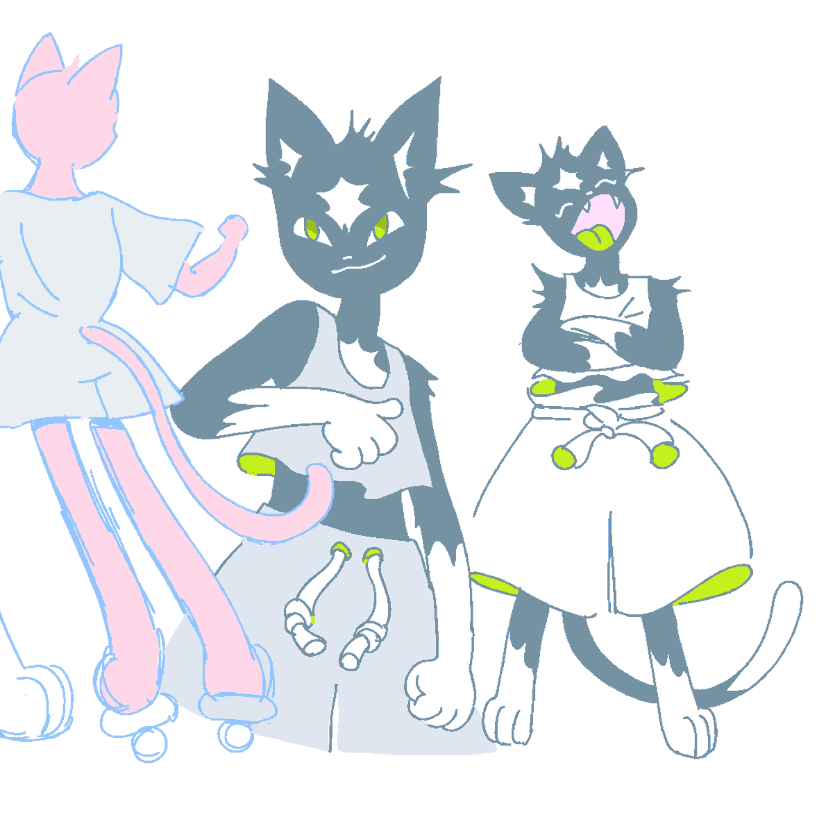「.....meow meows again..... 」|◉ ‸ ◉ ꒳ᵒ꒳のイラスト