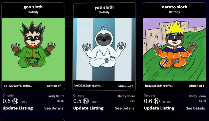 bot_Uthman's tweet photo. Slothify new drop!
paras link: https://t.co/0ZSSwMq2Dx
#NFT #parasnft #NEARnft #nearNFTs #nearnetwork #cryptoartph https://t.co/I1QLIqR0sW