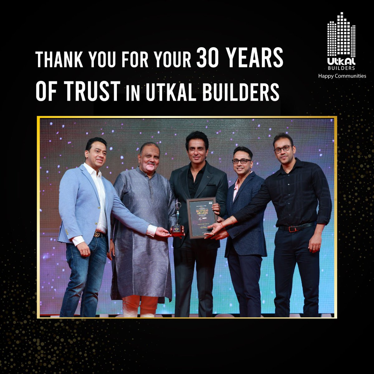UtkalBuilders's tweet photo. Utkal Builders #Wins 'Trusted Developer of the Year' Award at Times Business Awards 2022. 
Trust is Precious &amp; Rare because It is the result of Action meeting Words, Time &amp; Again. When Trust is Kept and Treasured over 30 years, Trust also comes in Return. And How! 
#UtkalBuilders https://t.co/XjFU9x1qW0
