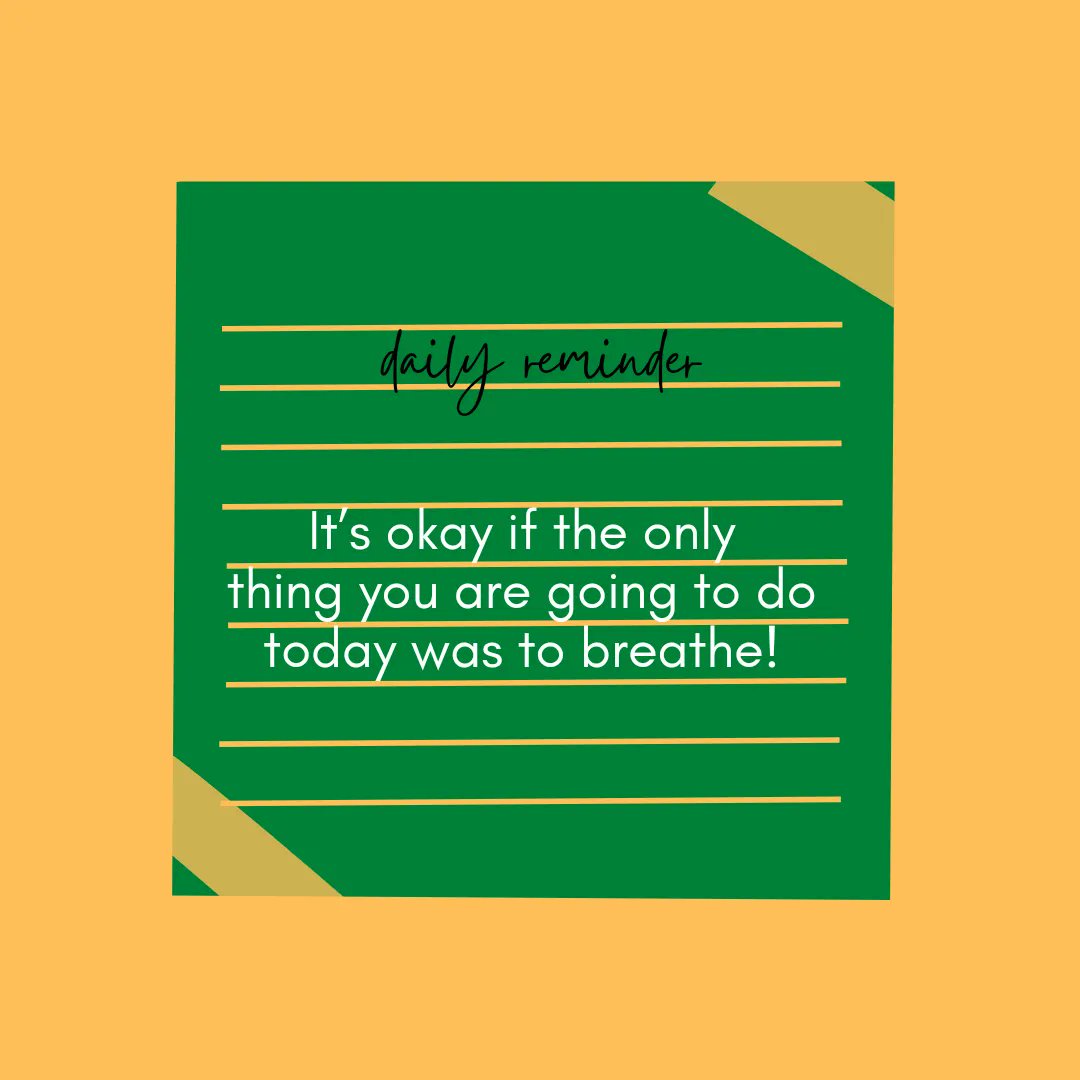 Ridl4Good's tweet photo. It is okay if the only thing you were going to do today was just breathed!
Taking time off to rest helps you rethink and make a more informed decision about your business.
#forpeople #socialimact  #nonprofit https://t.co/iB38SAT2q2
