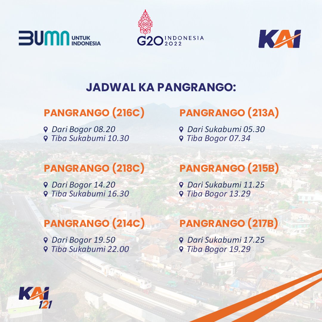 KAI121's tweet photo. Skrg naik KA Pangrango lebih nyaman, krn mulai 1 Juni 2022 KA Pangrango mengawali &amp; mengakhiri perjalanan dr Stasiun Bogor (BOO).

Ketentuan naik KA Pangrango mengikuti syarat KA Lokal/Aglomerasi. Info lengkap cek postingan ya.

#KAI121 
#KAPangrango
#NaikKeretaLagi 
#KeretaApi https://t.co/WBOlJXAA8s