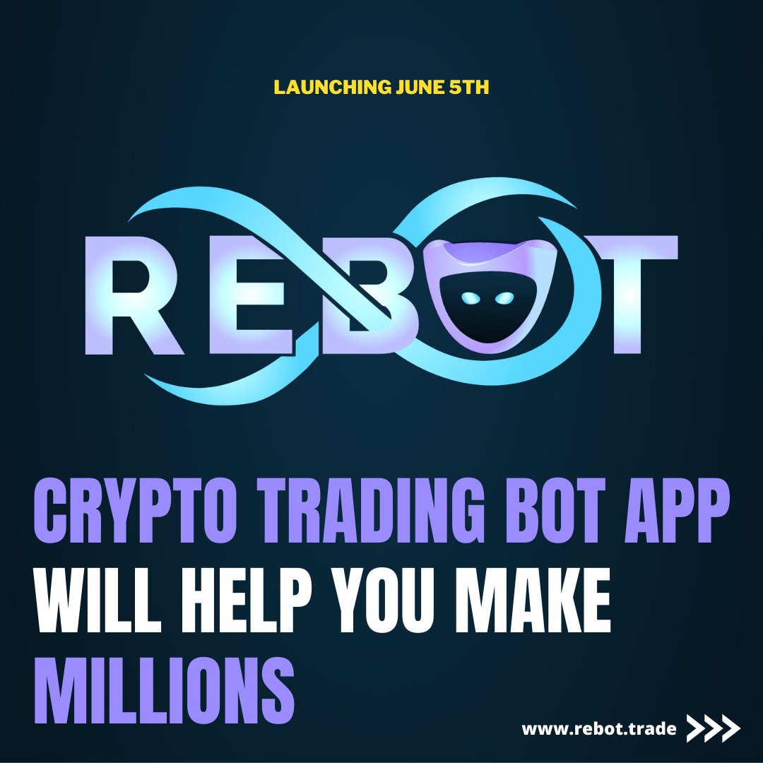 Rebot_trade's tweet photo. REBOT | Crypto Trading Bots App Will Help you make Millions in 2022. Bind Your Binance Wallet And make profit.
1. Buy the Dip Bot
2. Auto Bot
3. Signal Bot
4. Loopster Bot
Four #Crypto Profitable Trading Bots in One App
#2022 #Binance #crypto #BTC #BSC #BSC #BSCGems #Dollar #USDT https://t.co/ZlBaiDD49b