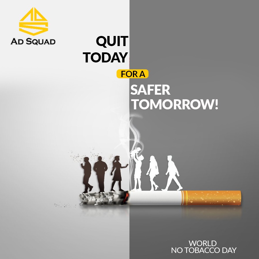 AdSquad2's tweet photo. Habits can have a significant impact on one's life, choose wisely.
#Say_No_To_Tobacco

#adsquad #worldnotobaccoday #31may #health #selfcare #nosmoking #advertising https://t.co/w2Y3VjPVgf