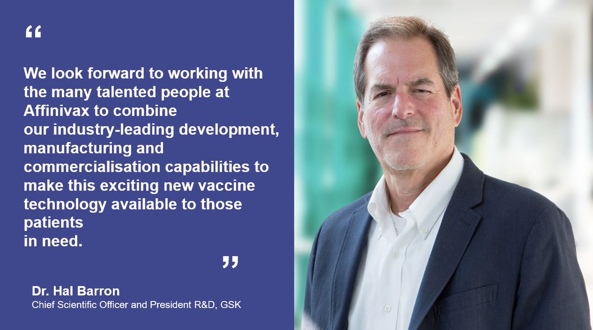 GSKUS's tweet photo. #News for #Investors and #Media. Today, we’ve announced the proposed acquisition of @Affinivax. If approved, this will further strengthen our vaccine pipeline and provides access to a new, potentially disruptive technology. 
 https://t.co/Rv5aqsV2Pu https://t.co/5TiAazhWk0