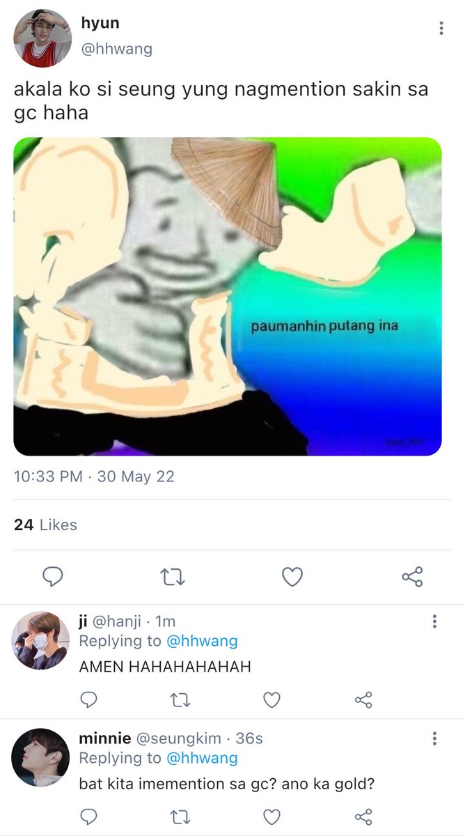 Hyunho au prompt

An au wherein hhj thought ksm, his best friend, mentioned him on their class's group chat, but little did he know that it was lmh, their SSG president.