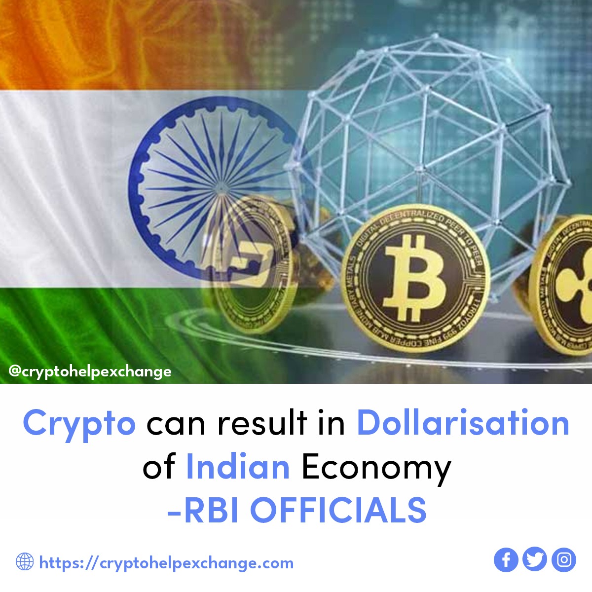 HelpcryptoHelp's tweet photo. Digital forms of money can prompt "dollarisation" of a piece of the economy which would be against India's sovereign premium, high ranking representatives of the RBI have told a parliamentary board, as indicated by sources.
#cryptoinvestor #bitcointrader #bitcoinmillionaires https://t.co/QkaTgLZBa4