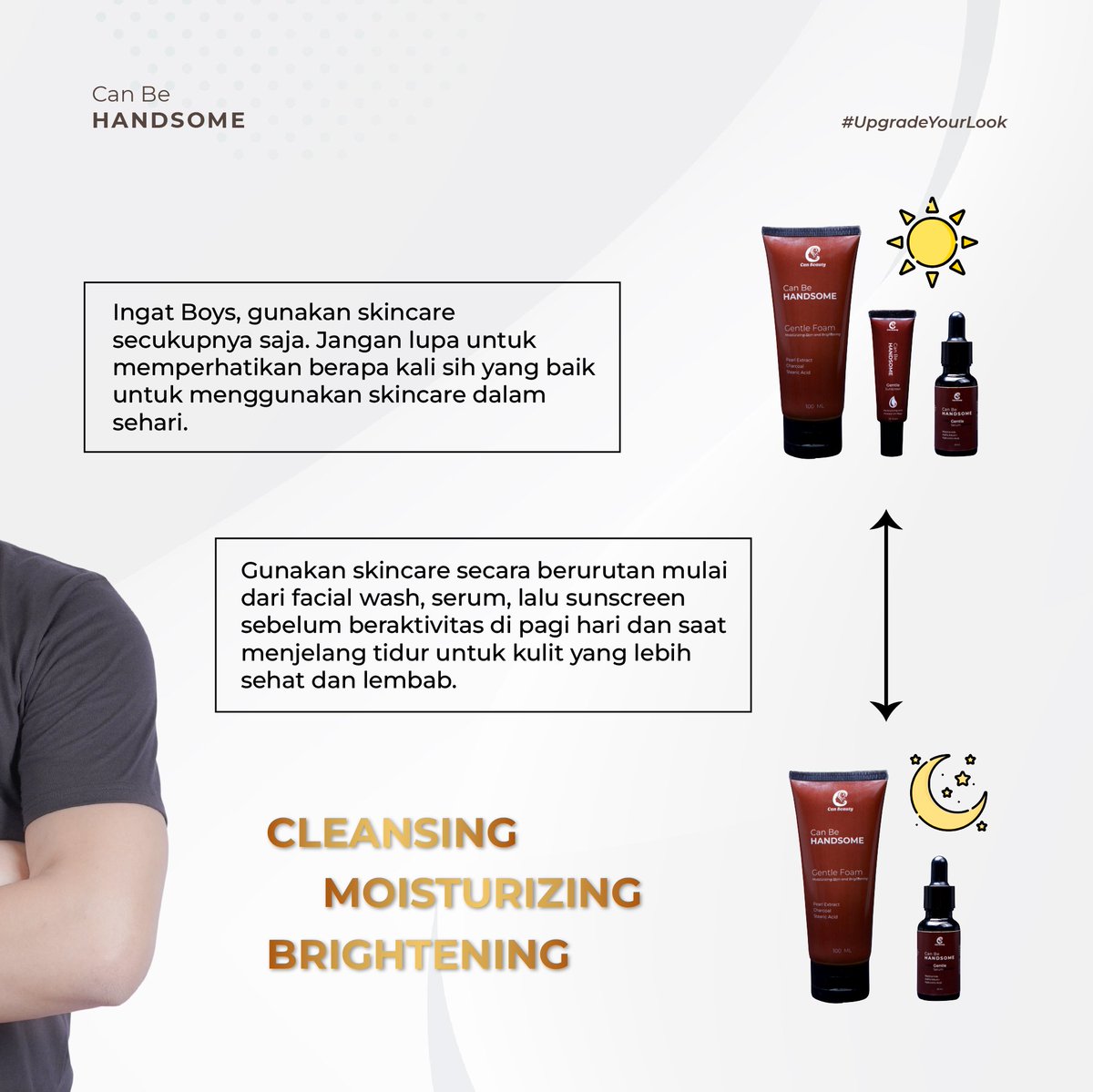 canbehandsome's tweet image. Lebih banyak lebih baik 🤔

Siapa nih yang sering ngira ketika memakai skincare dengan takaran yang banyak hasilnya akan maksimal? 

Simak baik-baik postingan Minbro biar kalian nggak salah pakai🤗

#CanBeHandsome #UpgradeYourLook #SkincarePria #skincareproducts #skincareroutine