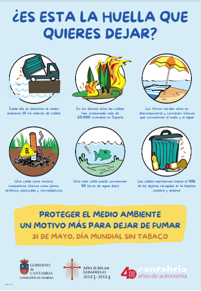 📅31 de Mayo➡️ Día Mundial Sin Tabaco 

 ✅¿Sabes la huella que deja el tabaco en el  planeta🌍?
📌Enfermedad
📌Residuos tóxicos
📌Incendios
📌Pobreza y degradación

🖊️ Participa dando tu opinión sobre tabaco y medio ambiente: 
bit.ly/EncuestaDMST