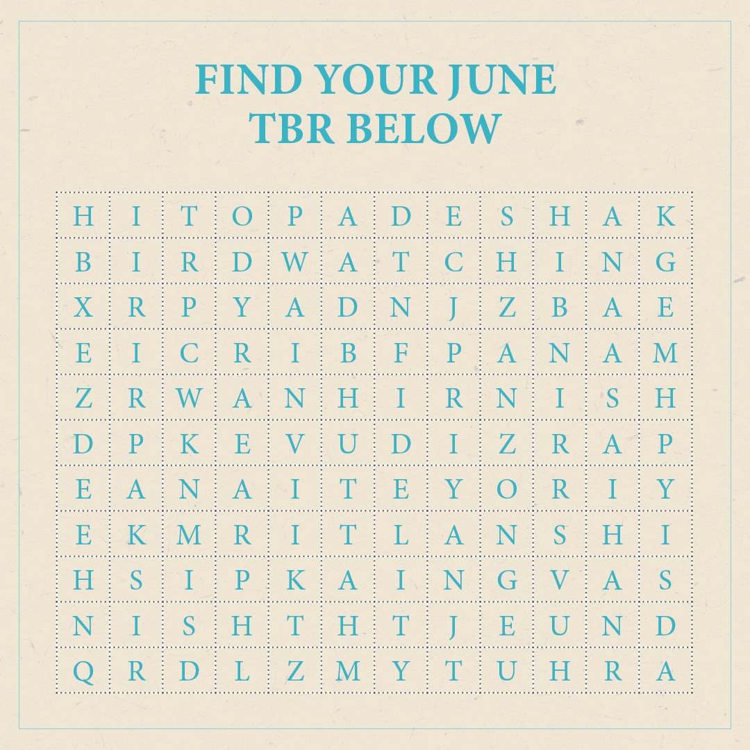 AlephBookCo's tweet photo. Confused what to read next month? Here is a little puzzle for you to figure out. Comment and let us know was the first title you are able to spot.
Hint
There are 4 books. 2 horizontal and 2 vertical
#AlephReads #JuneTBR #ReadAleph #TBR https://t.co/Dr9ZelPJnW