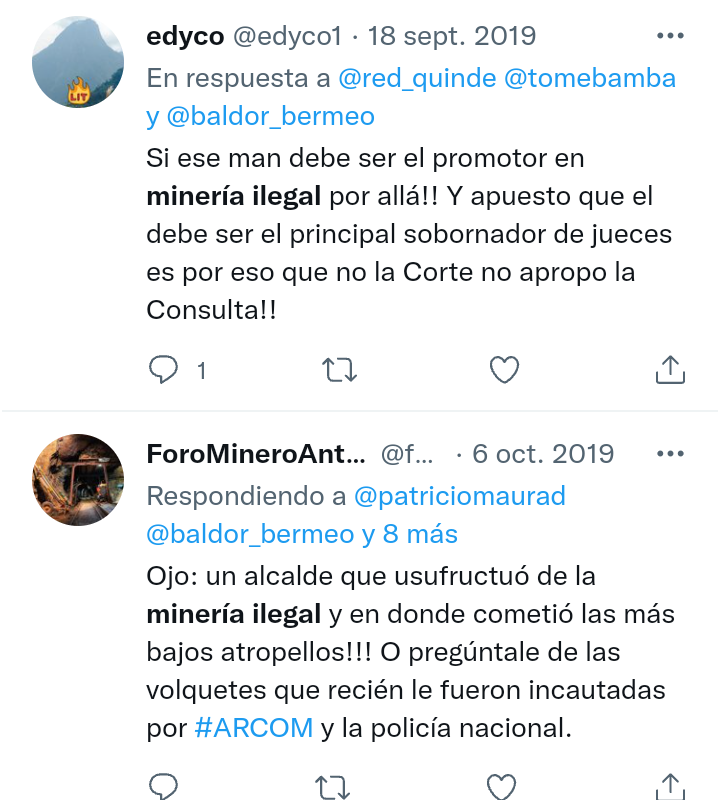 ObservadorDARB's tweet photo. @MinGobiernoEc @LassoGuillermo @Polificcion @Martinminguchi  @RecNaturalesEC @AnderssonBoscan @aro_rojas @VillaFernando_ @cherediaf Les presento a Baldor Bermeo, alcalde de Ponce Enríquez, que la monta de ambientalista cuando practica la minería ilegal y se burla de la ley https://t.co/g5lC2rkczQ