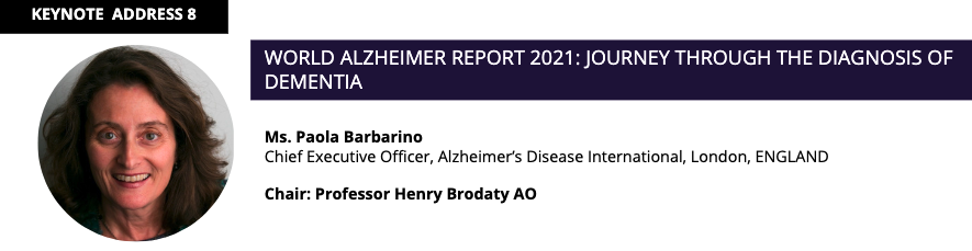 ADRF2025's tweet photo. Join us for our final keynote speaker to conclude the #ADRF2022 DAY 2 presented by @PaolaBarbarino on the World Alzheimer Report 2021. Stay tuned afterwards for a Q&amp;A session followed by closing remarks and prize announcements! https://t.co/noh8tKPHo5