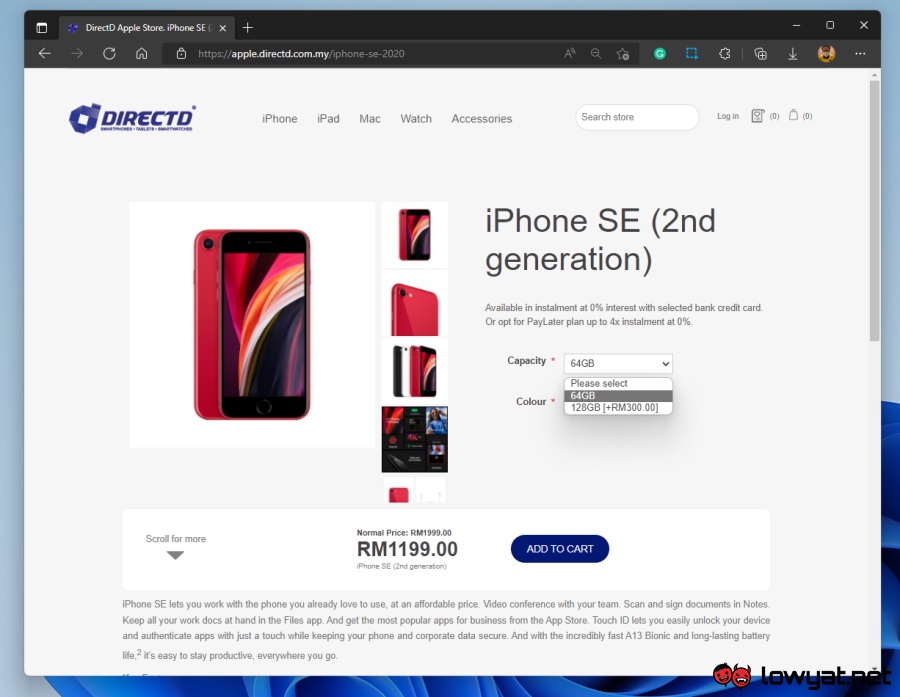 LowyatNET's tweet photo. #DirectD Offers Discounts Of Up To RM800 For 2nd Gen #iPhoneSE
https://t.co/WLVkpFGKKi https://t.co/In2j9N6Vqa