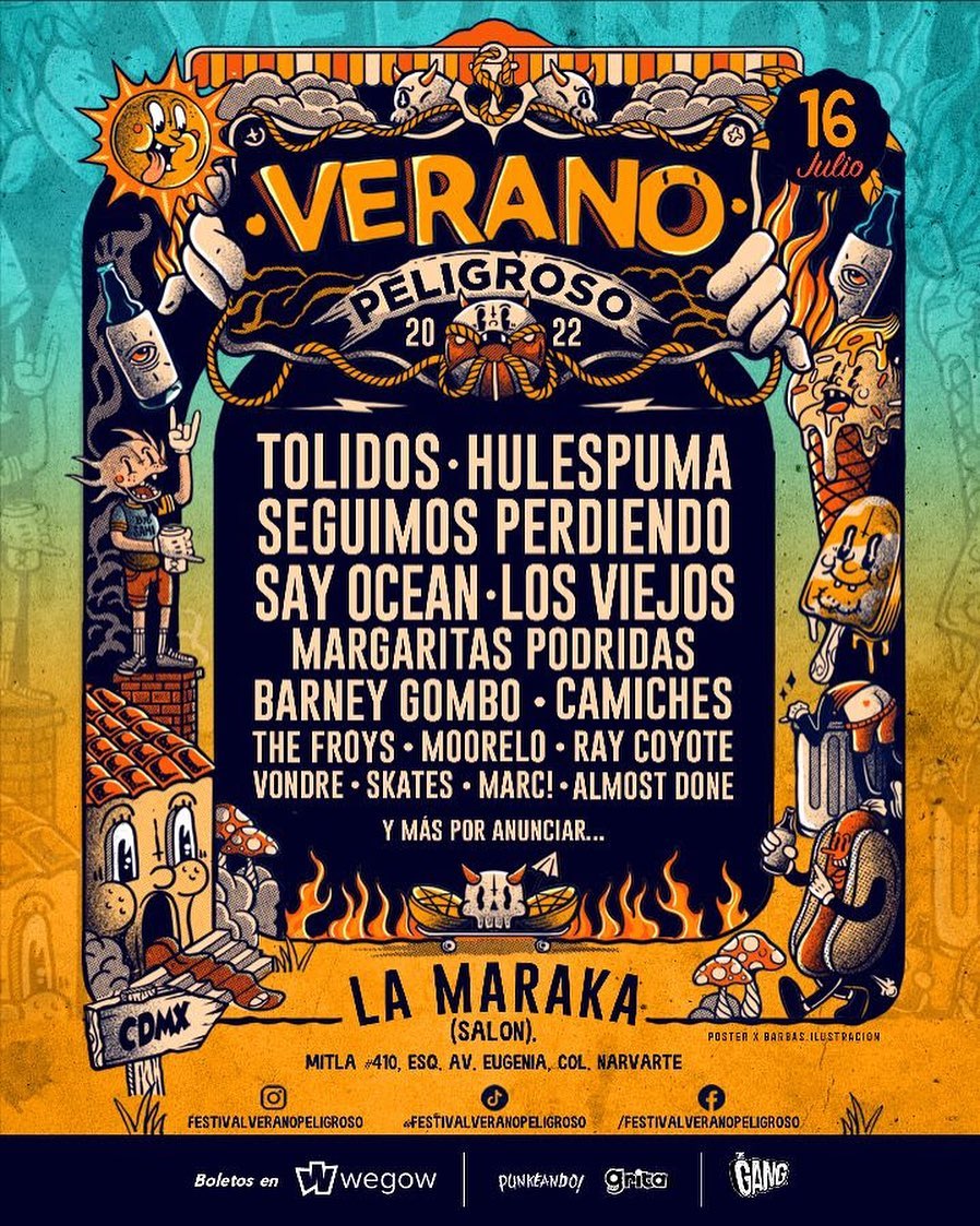 Vayan apartando la fecha, <a href="/camichesmx/">Camiches</a> se presentará el 16-07-22 en el <a href="/FestivalVeranoP/">Festival Verano Peligroso</a> junto a <a href="/tolidos_MX/">Tolidos</a> <a href="/sayoceanband/">Say Ocean</a> <a href="/rotten_daisies/">𝓜𝓪𝓻𝓰𝓪𝓻𝓲𝓽𝓪𝓼 𝓟𖦹𝓭𝓻𝓲𝓭𝓪𝓼</a> <a href="/barneygombocdmx/">Barney Gombo</a> <a href="/Los_Viejos/">Los Viejos</a> <a href="/vondremx/">Vondré</a> <a href="/hulespuma/">hulespuma</a> <a href="/thefroysmx/">The Froys</a> <a href="/RayCoyoteBand/">Ray Coyote</a>
