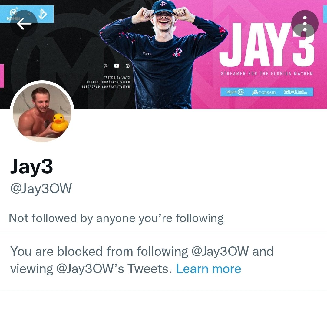 FunnyBlocked's tweet photo. No way this pussy blocked me because I was joking around with him, what a cryer @Jay3OW https://t.co/WMTFRPSCpM