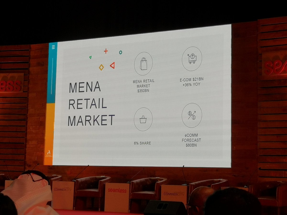 ElonTalkChat935's tweet photo. Excellent keynote by Paul Morris of @Alshaya - MENA retail market is huge and growing #SeamlessDXB https://t.co/5sA6BdsAKP