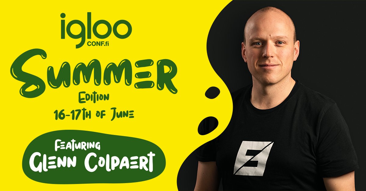<a href="/GlennColpaert/">Glenn Colpaert</a> is co-founder and CTO at Zure Belgium, #Azure #MVP, and an active member of Belgian Azure User Group <a href="/azugbe/">AZUG - Belgian Azure User Group</a>. At #IglooConf, he'll show you how to build AI enriched applications with Azure Cognitive Search and CosmosDb. Expect tons of demos! iglooconf.fi