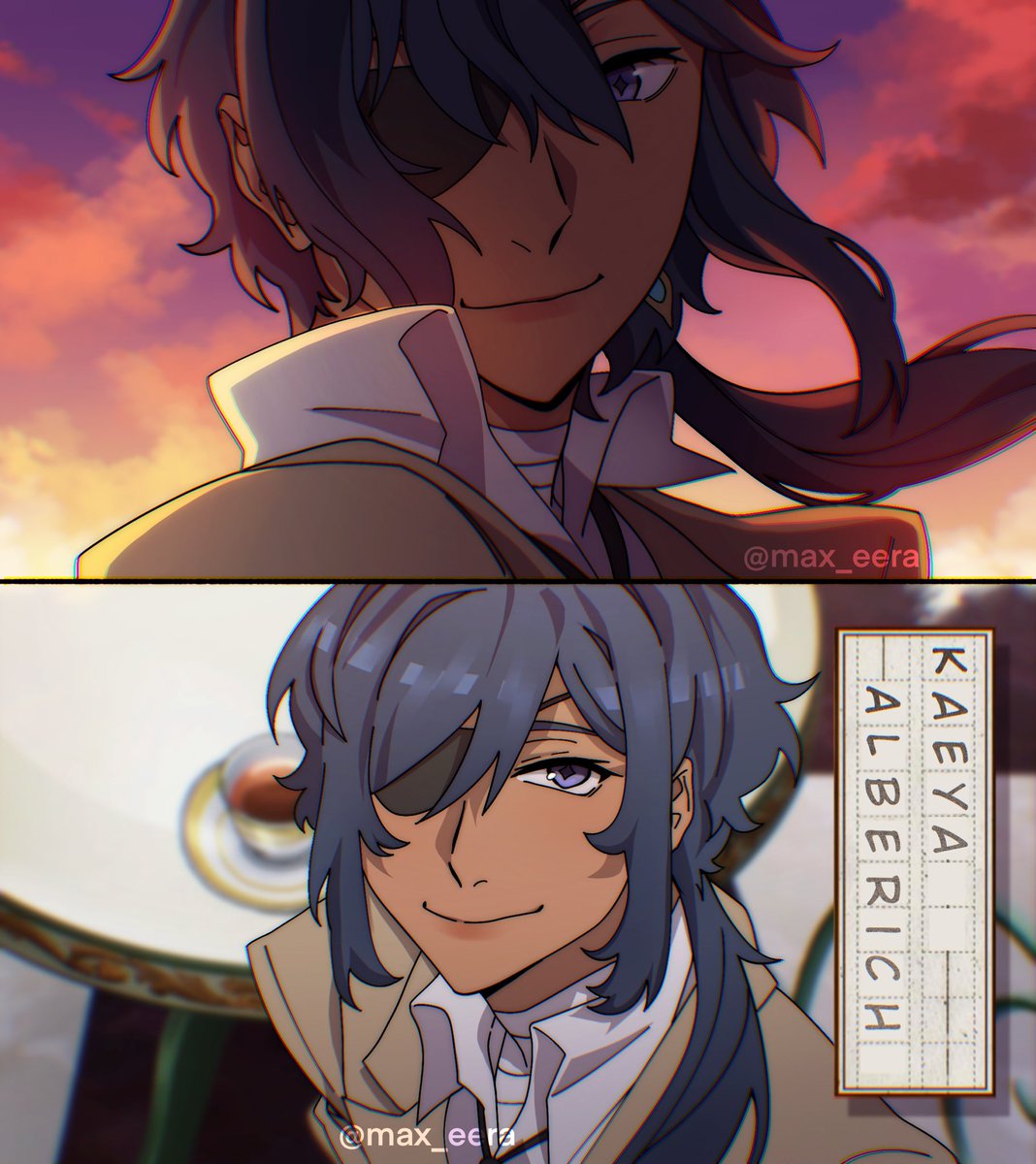 max_eera's tweet photo. Kaeya as Dazai
both are hot and clever 
#Genshinlmpact #bsd https://t.co/UJP6wYAqtz