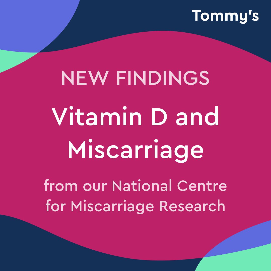 A review recently published by the team at our National Centre for Miscarriage Research has found that women with low vitamin D levels are at an increased risk of miscarriage.

Find out more on our website: bit.ly/3wZVisR

<a href="/tommysbham/">@tommysbham</a>