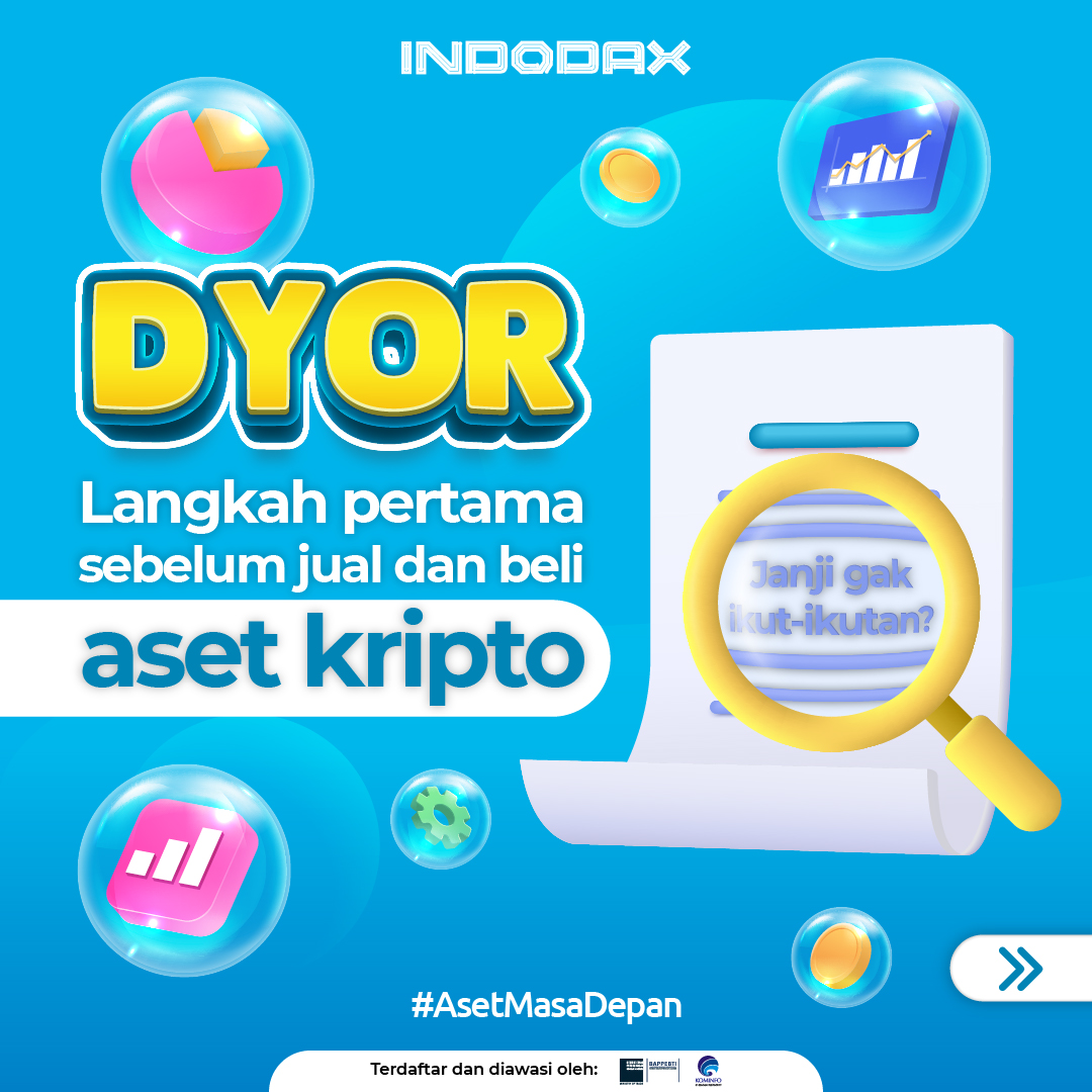indodax's tweet photo. Beragamnya jenis aset kripto yang ada, bagi trader pemula tentu kebingungan untuk memilih aset kripto yang menjanjikan di masa depan. 
Oleh karena itu, penting untuk melakukan DYOR (Do Your Own Research).

#Indodax #asetmasadepan https://t.co/pDV4xhukkV