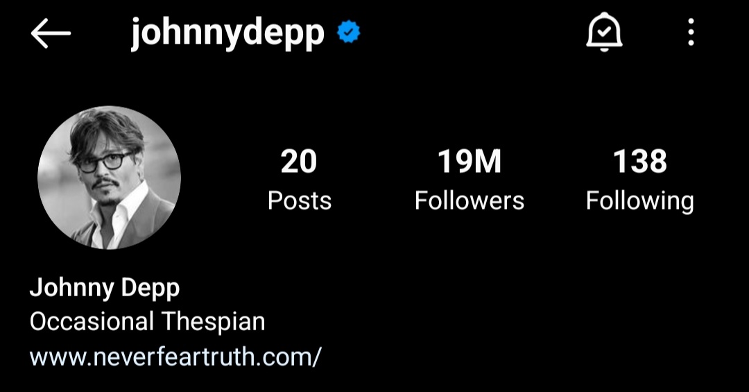 Noneofthemknew1's tweet photo. ✨️He did it!! 19M people are now following Johnny Depp on Instagram ✨️ https://t.co/KXbQ87yCOU