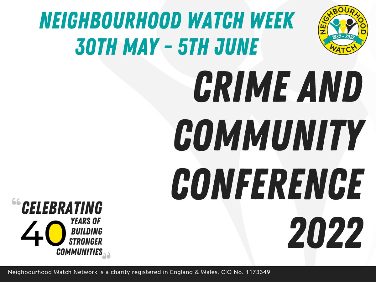 Day 2 of NEIGHBOURHOOD WATCH WEEK we celebrate our  volunteers and partners across the crime, community and voluntary sectors to share their experience, successes and plans. Watch this space for updates as the conference unfolds. ➡️#LetsStayConnected during the #MonthofCommunity