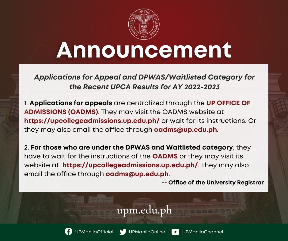 NNANASTUDIES's tweet photo. UP MANILA UPCA RECON UPDATE https://t.co/B52oRNJs1K