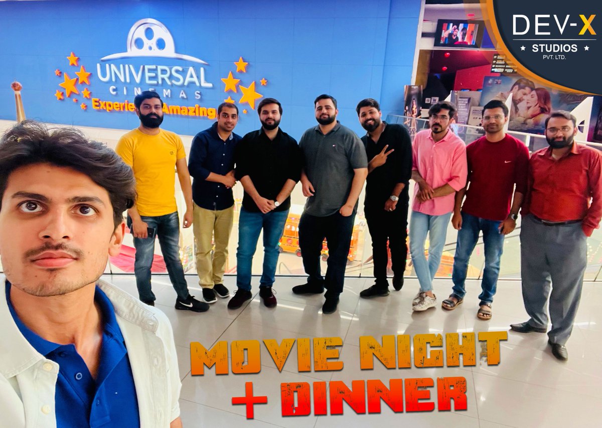 DevXStudios786's tweet photo. Movie Night + Dinner Party at Emporium by Dev-X Studios PVT LTD

"Try not to become a man of success. Rather become a man of value."

#devxstudios #movietime #dinnerparty #emporium #happinesss #weekendfun #teamawesome #teamdevX #sonicthehedgehog #animatedvideos #gamingstudio https://t.co/nTXo1aQteE