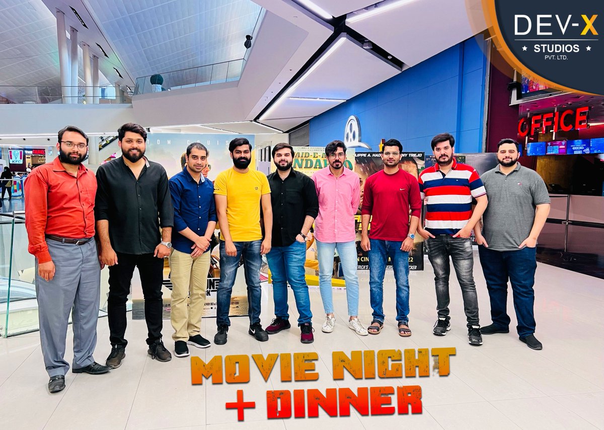 DevXStudios786's tweet photo. Movie Night + Dinner Party at Emporium by Dev-X Studios PVT LTD

"Try not to become a man of success. Rather become a man of value."

#devxstudios #movietime #dinnerparty #emporium #happinesss #weekendfun #teamawesome #teamdevX #sonicthehedgehog #animatedvideos #gamingstudio https://t.co/nTXo1aQteE