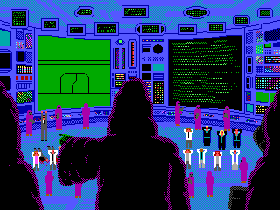 SpaceCareBio's tweet photo. Our last update shows the agent being held hostage in the Control Center - unarmed and vastly outnumbered.

We can however confirm that StarviewTour054 hosting band @anoint_music are still alive after the barbaric concert they were recently forced to play. https://t.co/HIT44Qj7lZ