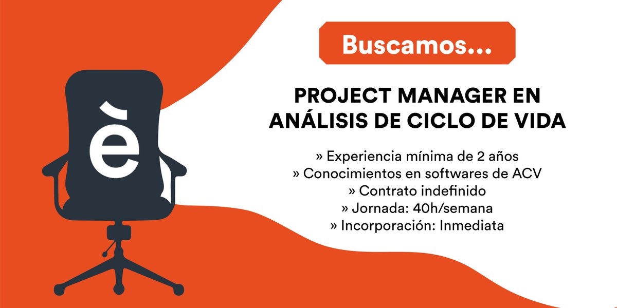 🟢 #OfertaLaboral Seguim buscant talent‼️

Vols formar part de la família #inèdit?
Busquem un project manager d'anàlisi de cicle de vida 

✚  informació 👉 linkedin.com/jobs/view/3063…