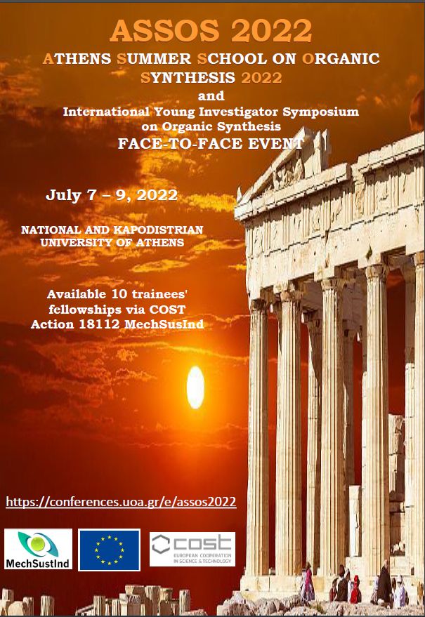 Kokotos CG Research Group (@kokotoscg) on Twitter photo 4 more days till the deadline to apply for 10 fellowships (airtickets, hotel) for attending the Athens Summer School on Organic Synthesis ASSOS2022!!!For more details, see:
conferences.uoa.gr/event/54/page/…
Thanks to <a href="/MechSustInd/">MechSustInd</a> for the fellowships!!! <a href="/zografos_alex/">Alex Zografos</a> <a href="/GroupKokotos/">GeorgeKokotosGroup</a> 4 more days till the deadline to apply for 10 fellowships (airtickets, hotel) for attending the Athens Summer School on Organic Synthesis ASSOS2022!!!For more details, see:
conferences.uoa.gr/event/54/page/…
Thanks to <a href="/MechSustInd/">MechSustInd</a> for the fellowships!!! <a href="/zografos_alex/">Alex Zografos</a> <a href="/GroupKokotos/">GeorgeKokotosGroup</a>