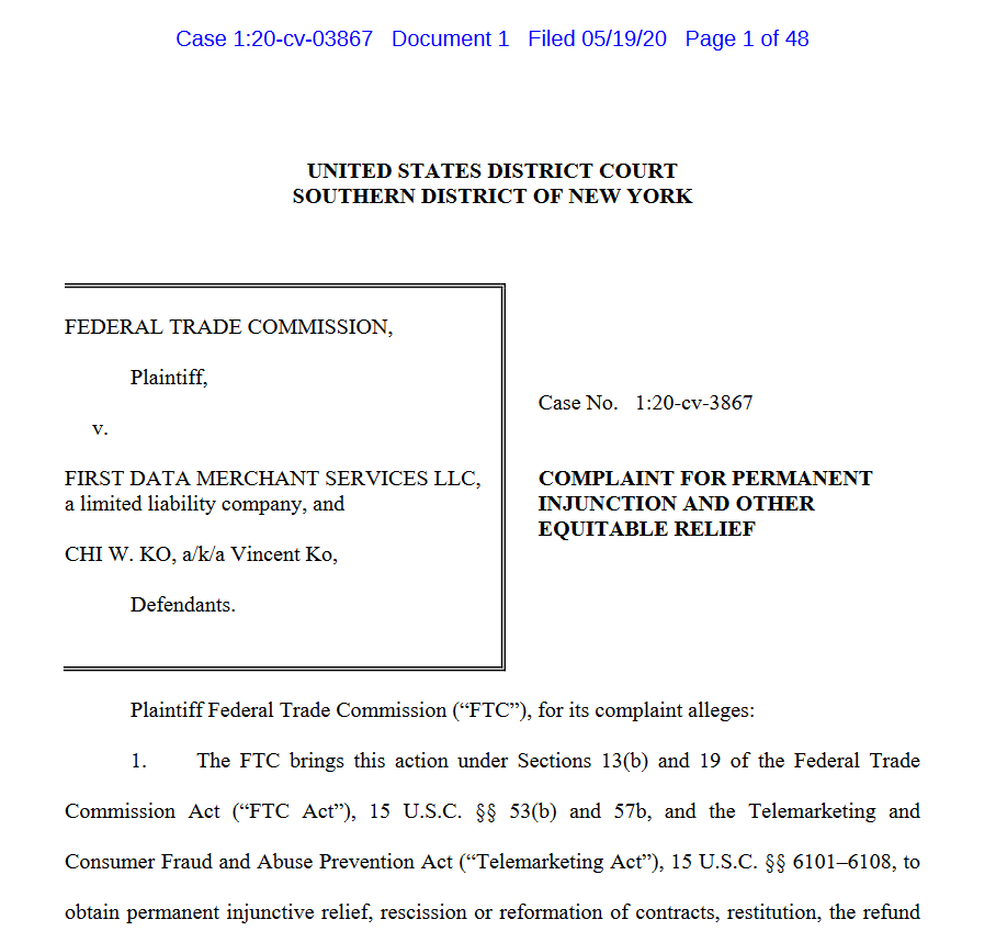 ebit4u's tweet photo. FTC`s First Data case reads like a  copy of what #wirecard, #payvision, #connectum, #emerchantpay have been doing for more than 10 years in Europe, #option888, #gal Barak. Only the stolen money laundered by the single merchants (pure shell companies) was much bigger in Europe. https://t.co/6AQe7m8CZm